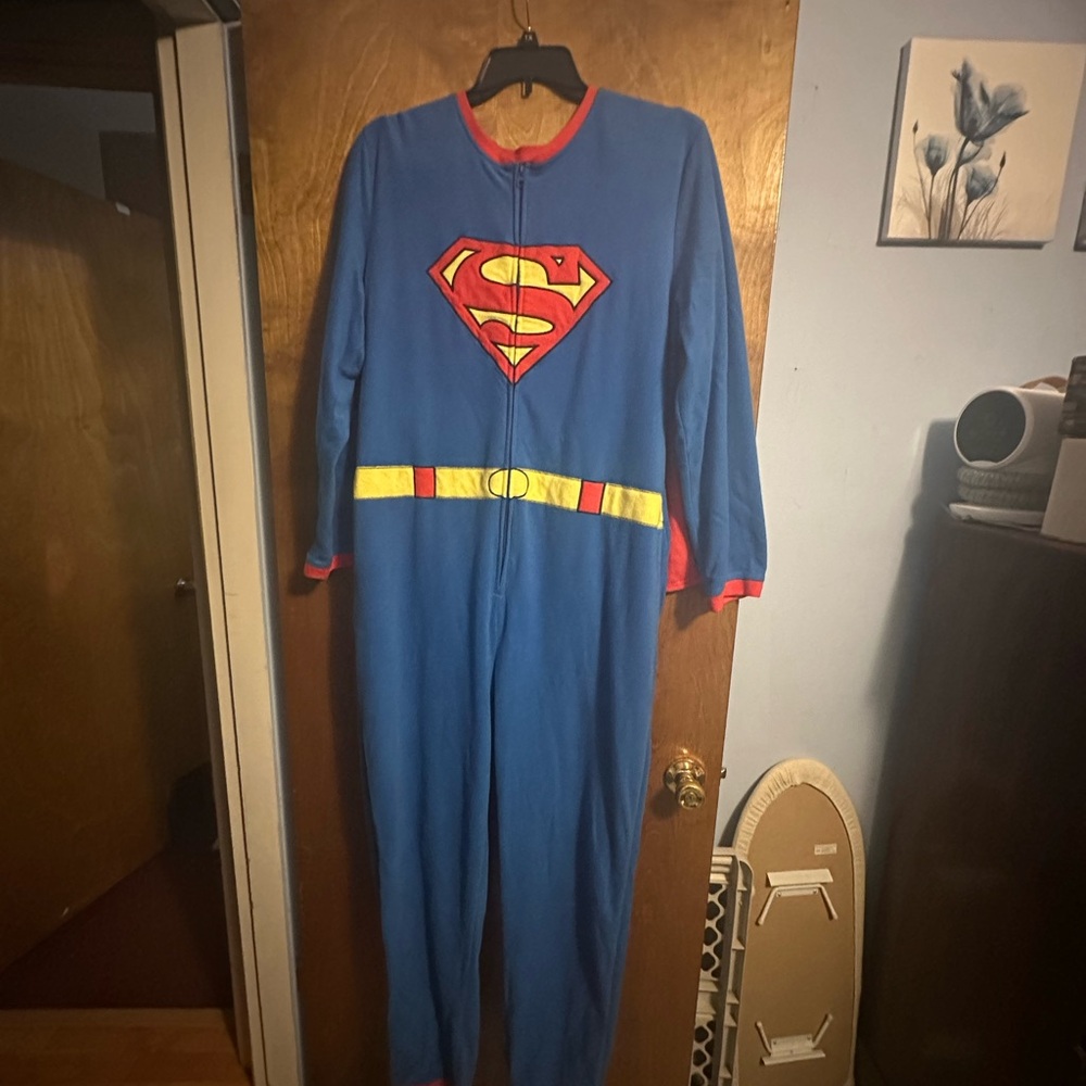 Vibrant Blue and Red Superman Costume
